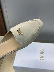 Dior Or Baby Bow Mule Rope Beige Suede Goatskin - 6