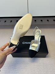 Chanel Slingbacks Laminated Lambskin & Grosgrain Light Gold & Black 65mm G31318 - 4