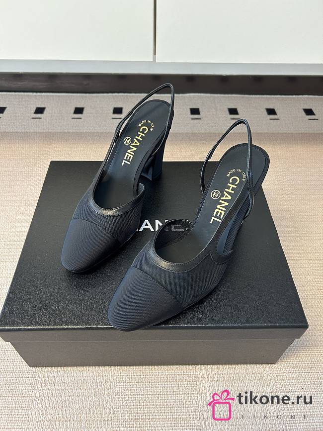 Chanel Slingbacks Mesh & Grosgrain 9mm G45509 - 1