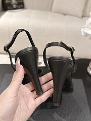 Chanel Slingbacks Iridescent Lambskin & Lambskin White & Black 90mm G47082 - 6