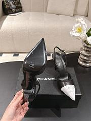 Chanel Slingbacks Iridescent Lambskin & Lambskin White & Black 90mm G47082 - 5