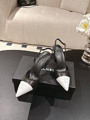 Chanel Slingbacks Iridescent Lambskin & Lambskin White & Black 90mm G47082 - 2