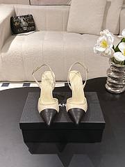 Chanel Slingbacks Iridescent Lambskin & Lambskin Beige & Black 90mm G47082 - 1