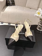 Chanel Slingbacks Iridescent Lambskin & Lambskin Beige & Black 90mm G47082 - 4