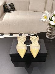 Chanel Slingbacks Iridescent Lambskin & Lambskin Light Khaki & Yellow G47085 - 1