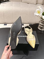 Chanel Slingbacks Iridescent Lambskin & Lambskin Light Khaki & Yellow G47085 - 3