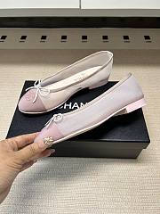 Chanel Ballet Flats Mesh & Grosgrain Pink G02819 - 5