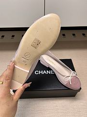 Chanel Ballet Flats Mesh & Grosgrain Pink G02819 - 4