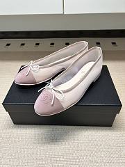 Chanel Ballet Flats Mesh & Grosgrain Pink G02819 - 3
