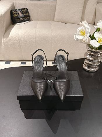 Chanel Slingbacks Iridescent Lambskin & Lambskin Black 90mm G47082