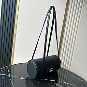 Chanel Small Bowling Bag Grained Shiny Calfskin & Gold-Tone Metal Black - 20.5x10x10cm - 6
