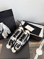 Chanel Sneakers Calfskin & Embossed Suede Calfskin Black & White G47125 - 3