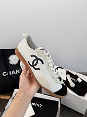 Chanel Sneakers Calfskin & Embossed Suede Calfskin White & Black G47125 - 1