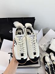 Chanel Sneakers Calfskin & Embossed Suede Calfskin White & Black G47125 - 6
