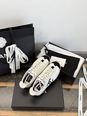 Chanel Sneakers Calfskin & Embossed Suede Calfskin White & Black G47125 - 3
