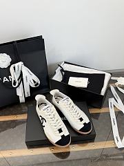 Chanel Sneakers Calfskin & Embossed Suede Calfskin White & Black G47125 - 2