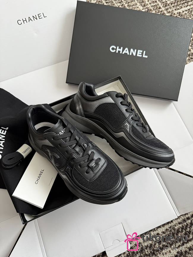 Chanel Sneakers Calfskin & Mesh Black & Silver G47012 - 1