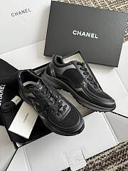 Chanel Sneakers Calfskin & Mesh Black & Silver G47012 - 1