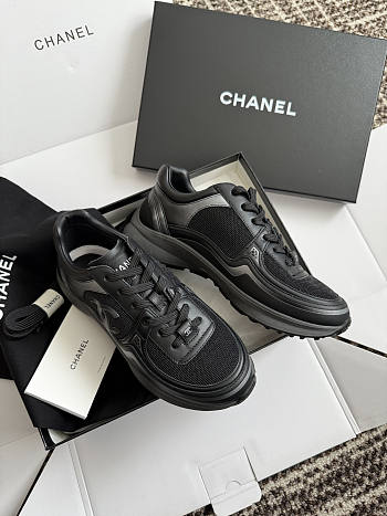 Chanel Sneakers Calfskin & Mesh Black & Silver G47012