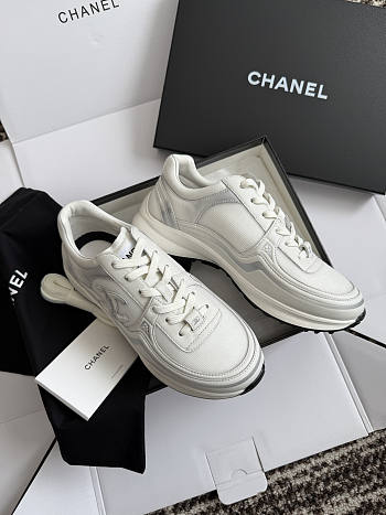 Chanel Sneakers Calfskin & Mesh White & Silver G47012