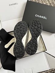Chanel Sneakers Calfskin & Mesh White & Silver G47012 - 5