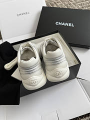 Chanel Sneakers Calfskin & Mesh White & Silver G47012 - 4