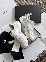 Chanel Sneakers Calfskin & Mesh White & Silver G47012 - 2