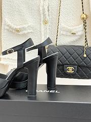 Chanel Sandals Lambskin Black 115mm G47029 - 2