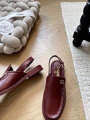 Chanel Slingbacks Shiny Calfskin Burgundy G47033 - 5