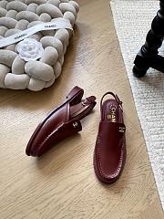 Chanel Slingbacks Shiny Calfskin Burgundy G47033 - 4