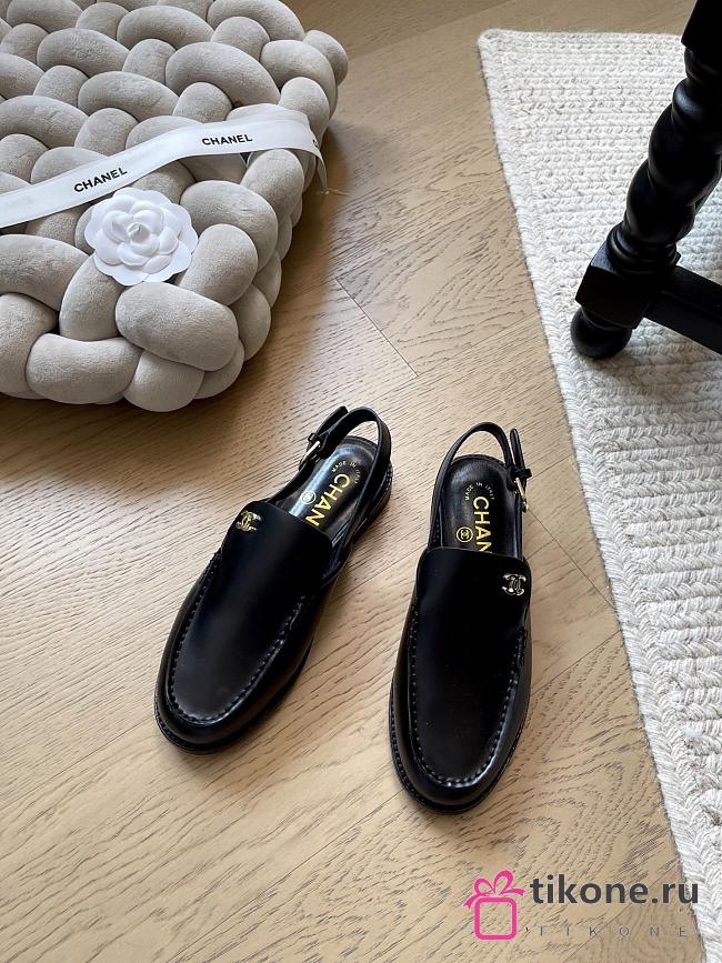Chanel Slingbacks Shiny Calfskin Black G47033 - 1