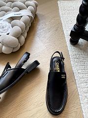 Chanel Slingbacks Shiny Calfskin Black G47033 - 4