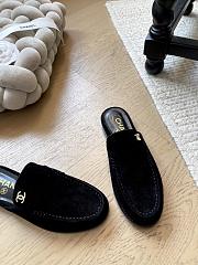Chanel Mules Suede Calfskin Black G46915 - 4