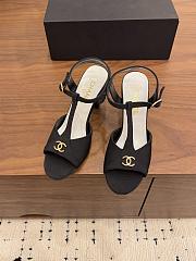 Chanel Sandals Suede Kidskin Black 90mm G47030 - 1