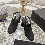 Chanel Slingbacks Corduroy & Grosgrain Black G46865 - 1