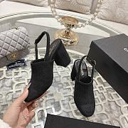Chanel Slingbacks Corduroy & Grosgrain Black G46865 - 3