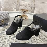 Chanel Slingbacks Corduroy & Grosgrain Black G46865 - 2
