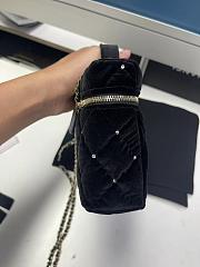 Chanel Vanity With Chain Velvet, Strass & Gold-Tone Metal Black - 17x19.5x5cm - 6