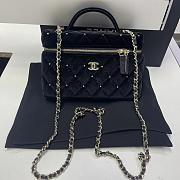 Chanel Vanity With Chain Velvet, Strass & Gold-Tone Metal Black - 17x19.5x5cm - 3