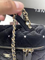 Chanel Vanity With Chain Velvet, Strass & Gold-Tone Metal Black - 17x19.5x5cm - 5