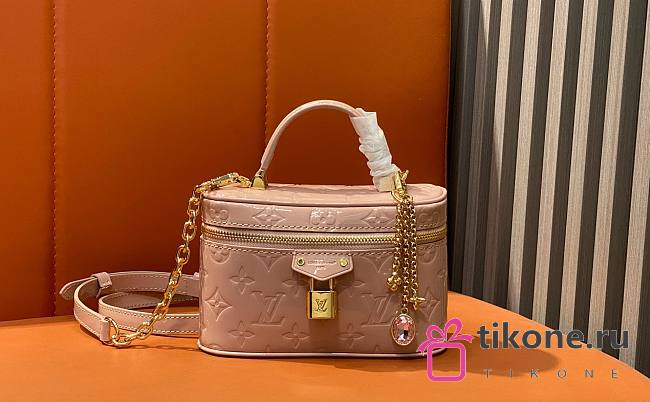 LV Vanity Chain Pouch Varnished Monogram Empreinte Desert Sand M27169 - 19x11.5x6.5cm - 1