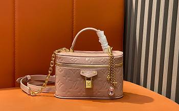 LV Vanity Chain Pouch Varnished Monogram Empreinte Desert Sand M27169 - 19x11.5x6.5cm