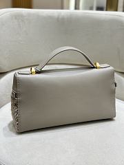 Loro Piana Extra Bag L23 Alpaca Virgin Wool Cream White F7MH - 23x12x7cm - 5