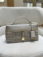 Loro Piana Extra Bag L23 Alpaca Virgin Wool Cream White F7MH - 23x12x7cm - 6