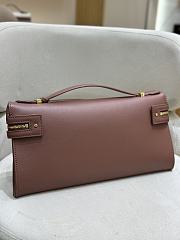 Loro Piana Extra Clutch L29 Cashmere Virgin Wool Silk Countryside Sage B5NA - 29x14x3cm  - 3