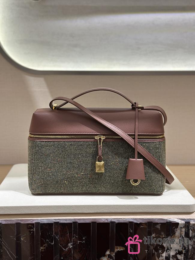 Loro Piana Extra Clutch L27 Cashmere Virgin Wool Silk Countryside Sage B5NA - 27x15.5x9.5cm - 1