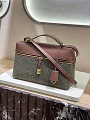 Loro Piana Extra Clutch L27 Cashmere Virgin Wool Silk Countryside Sage B5NA - 27x15.5x9.5cm - 4