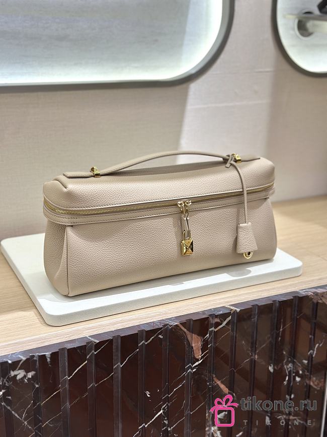 Loro Piana Extra Softy Bag L33 Calfskin Beige D16Q - 33x14x9cm - 1