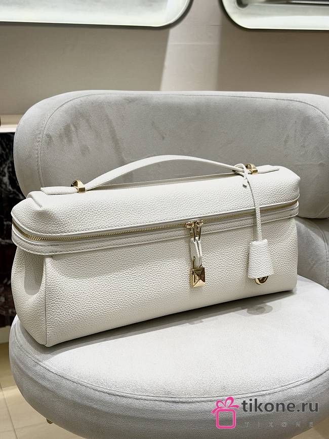 Loro Piana Extra Softy Bag L33 Calfskin White - 33x14x9cm - 1