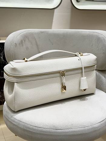 Loro Piana Extra Softy Bag L33 Calfskin White - 33x14x9cm